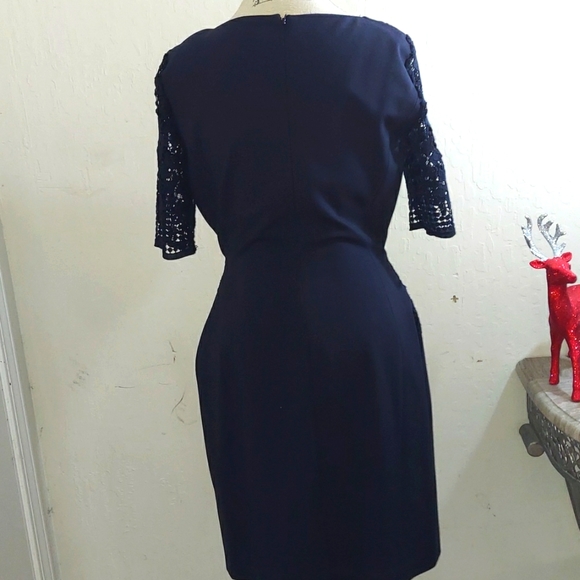 Antonio Malani Navy Blue Dress Size 10 - Picture 2 of 12